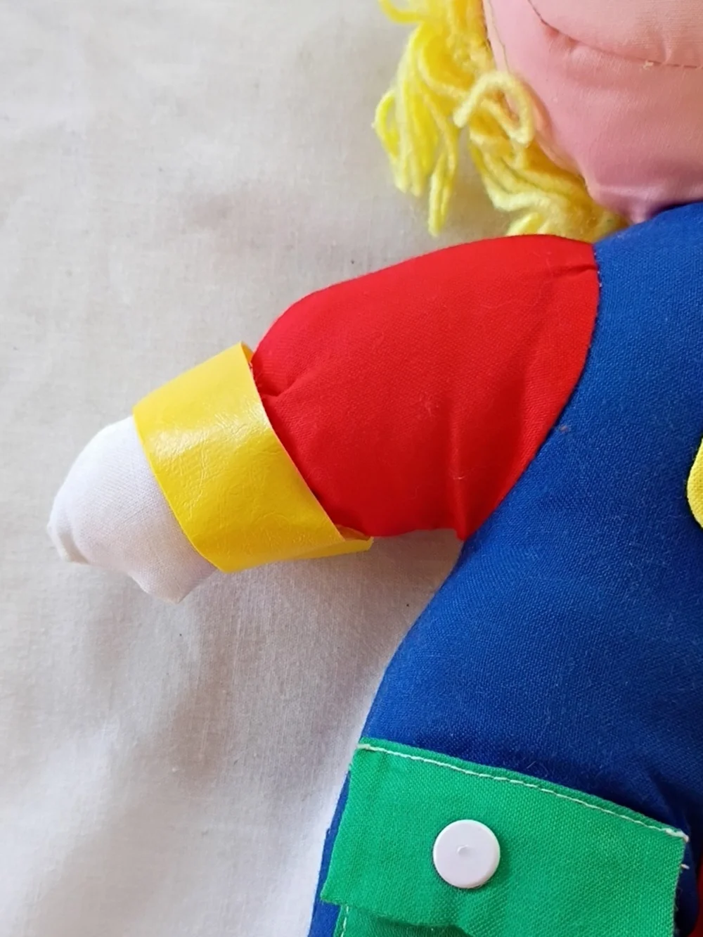 EUC Vintage JSNY Learn To Dress Stuffed Doll Clown #6159 13” high doll plush